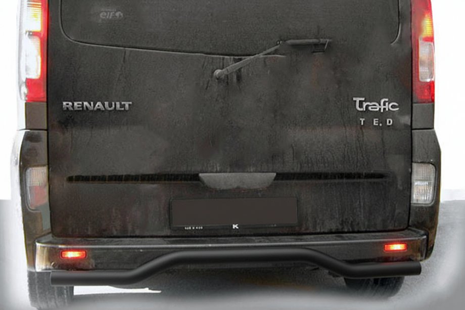 Renault Trafic 2001–2015 Protection Arrière AK006 Noir (Inox) Image