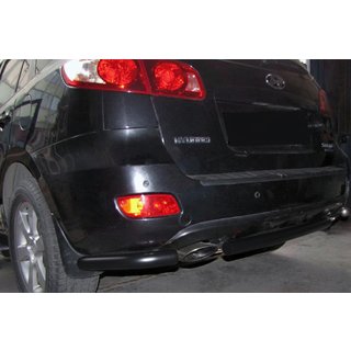 Barres d’angle arrière avec section centrale AK0073 Noir (2 pcs, inox) Hyundai Santa Fe 2 2006-2012