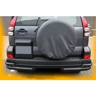 Barres Arrières Doubles AK003-2 Noir (2 pcs, Inox) Toyota Land Cruiser Prado 120 2002-2009 photo 4