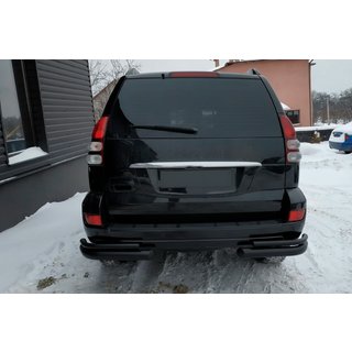 Barres Arrières Doubles AK003-2 Noir (2 pcs, Inox) Toyota Land Cruiser Prado 120 2002-2009 photo 2
