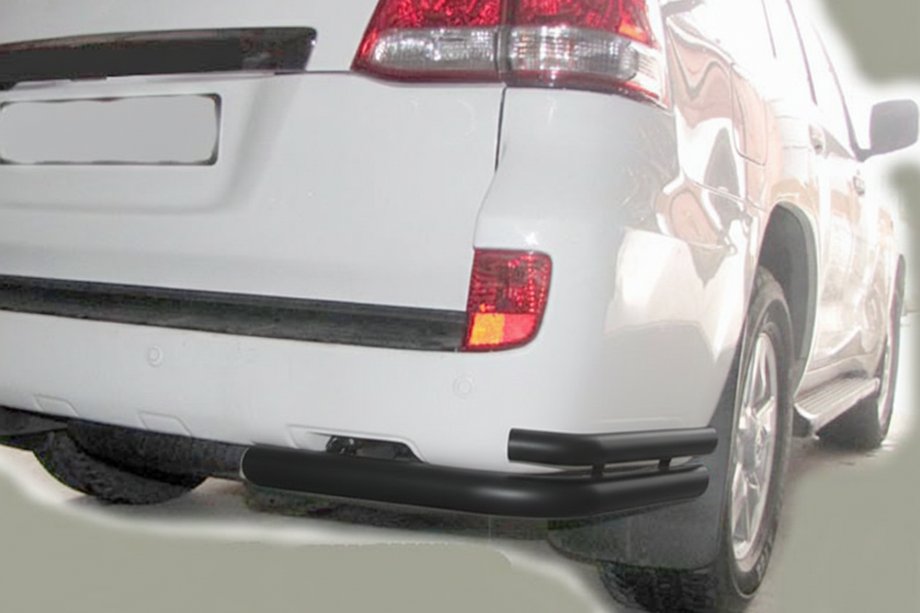 Toyota Land Cruiser 200 2007-2021 Barres d'angle arrière AK003-Double Black (2 pcs, inox) Photo 1