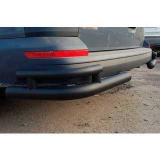 Barres d'angle arrière AK003-Double Black (2 pcs, inox) Volkswagen T6 2015-2024 photo 2