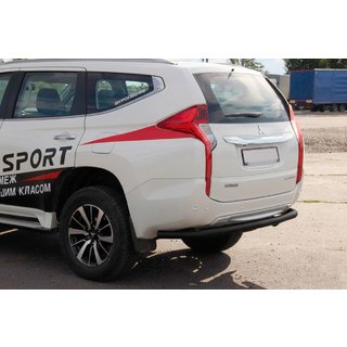 Protection Arrière AK005 Noir (Inox) Mitsubishi Pajero Sport 2015- photo 1