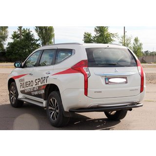 Protection Arrière AK005 Noir (Inox) Mitsubishi Pajero Sport 2015- photo 2