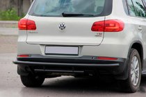 Volkswagen Tiguan 2007-2016 Protection Arrière AK002-2 Noir (Inox) photo 1
