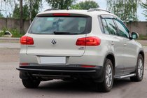 Volkswagen Tiguan 2007-2016 Protection Arrière AK002-2 Noir (Inox) photo 3