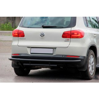 Protection Arrière AK002-2 Noir (Inox) Volkswagen Tiguan 2007-2016 photo 1
