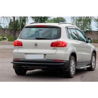 Protection Arrière AK002-2 Noir (Inox) Volkswagen Tiguan 2007-2016 photo 3
