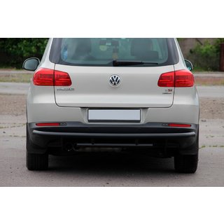 Protection Arrière AK002-2 Noir (Inox) Volkswagen Tiguan 2007-2016 photo 2