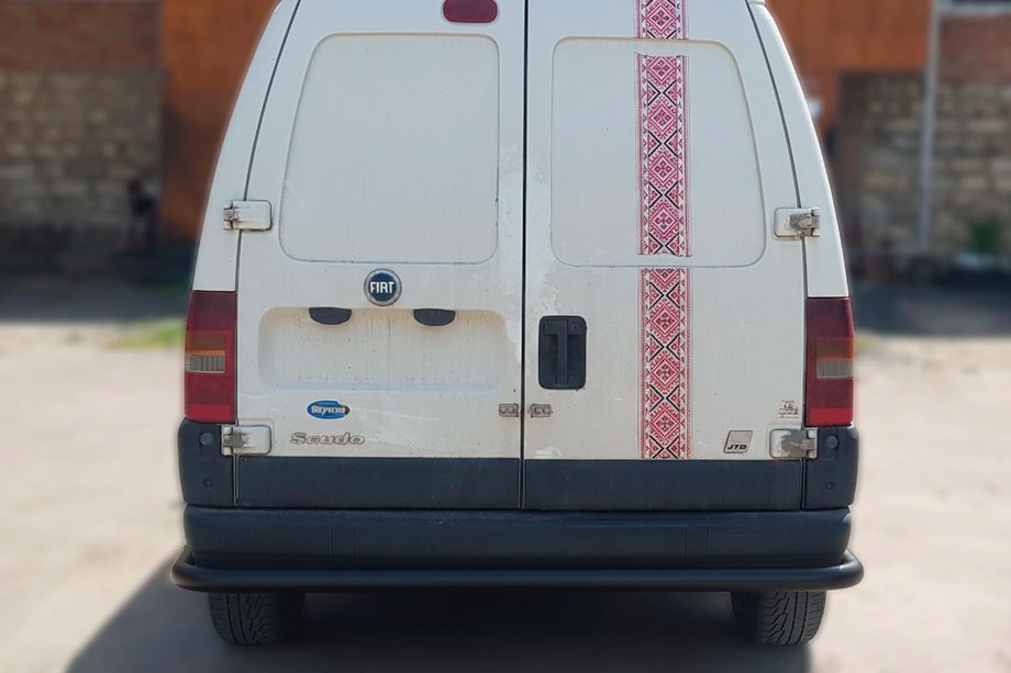 Fiat Scudo 1996-2007 Protection Arrière AK005 Noir (Inox) Image