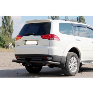 Protection arrière AK003-Special Black (2 pcs, inox) Mitsubishi Pajero Sport 2008-2015 photo 1