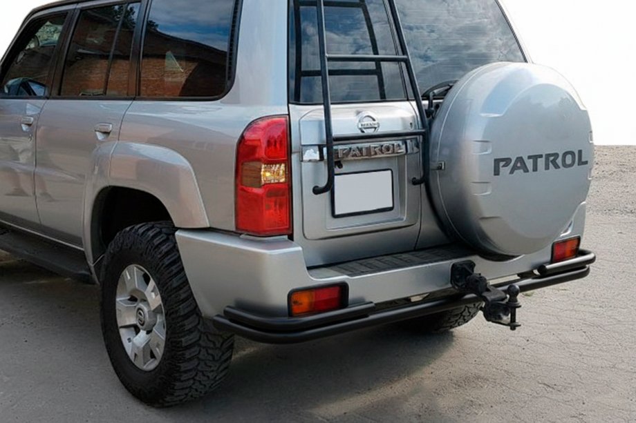 Nissan Patrol Y61 1997-2011 Arceau Arrière AK005-3 Noir (Inox) Image