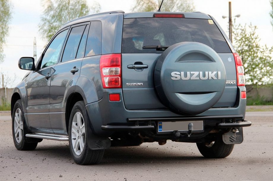 Suzuki Grand Vitara 2005-2017 Protection Arrière AK005-3 Noir (Inox) Image