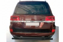 Toyota Land Cruiser 200 2007-2021 Protection arrière AK002-double Noir (2 pcs, inox) photo 2