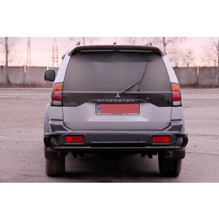 Protection Arrière AK005-2 Noir (Inox) Mitsubishi Pajero Sport 1996-2007 photo 2