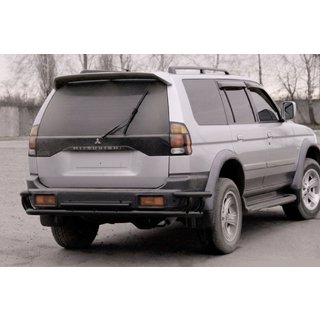Protection Arrière AK005-2 Noir (Inox) Mitsubishi Pajero Sport 1996-2007 photo 1