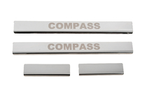 Jeep Compass 2016- Seuils de porte Carmos (4pcs, inox) photo 1