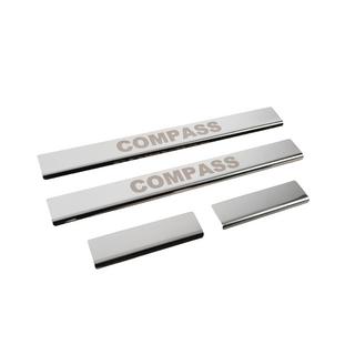 Seuils de porte Carmos (4pcs, inox) Jeep Compass 2016- photo 3