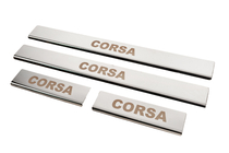 Opel Corsa E 2015-2019 Seuils de porte Carmos (4 pcs, inox) photo 2