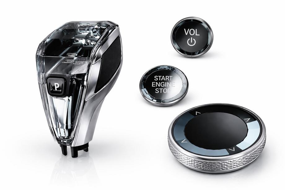 BMW X7 G07 2019- Kit d’éléments en cristal pour intérieur (sélecteur de boîte auto + boutons) Photo 1