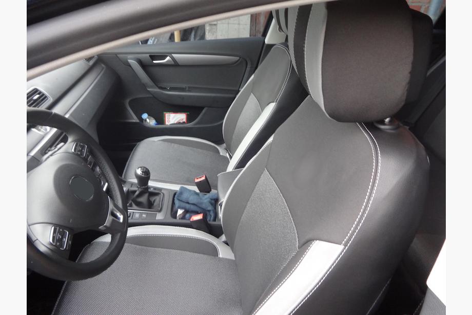 Volkswagen Passat B7 2012-2015 Housses de Sièges Auto (Similicuir↗Tissu, Premium) Photo 2