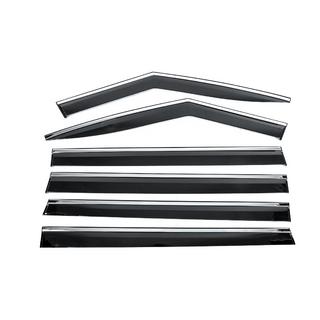 Déflecteurs de vitres avec moulure chromée Niken Luxury (6 pcs) Hyundai Santa Fe 5 2023- photo 1