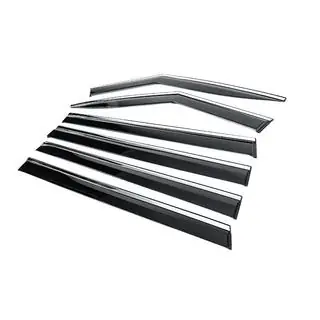 Déflecteurs de vitres avec moulure chromée Niken Luxury (6 pcs) photo 2