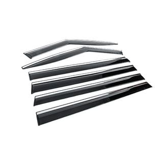 Déflecteurs de vitres avec moulure chromée Niken Luxury (6 pcs) Hyundai Santa Fe 5 2023- photo 3