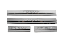 Ford Focus II 2005-2008 Protections de seuil de porte V2 (Carmos, 4 pcs, inox) photo 1