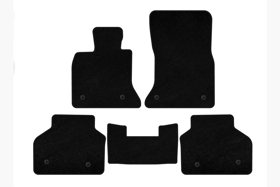 BMW 5 Series F07 2009–2017 Tapis de sol textile Premium (Noir) Image