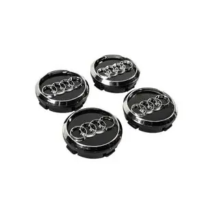 Cache-moyeux 60/58 mm (Noir avec chrome, x4) photo 3