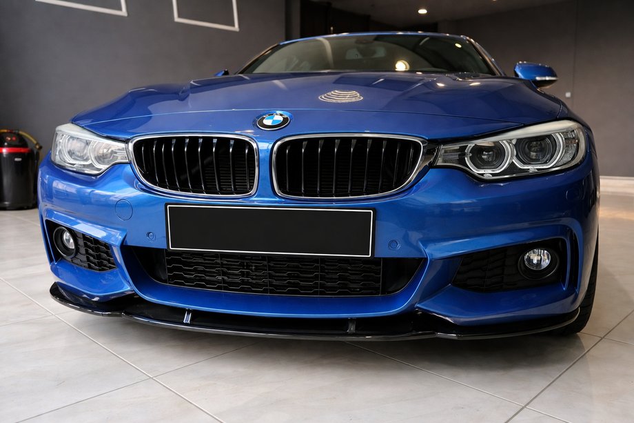BMW 4 Series F32/F33/F36 2012-2020 Lame de pare-chocs avant Lip EuroCap (pour M-Sport, 2014-2017, noir brillant) Photo 1