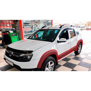 Kit d’élargisseurs d’ailes avec baguettes EuroCap (12 pcs, lisses, noir mat, ABS) Dacia Duster 2008-2018 photo 1