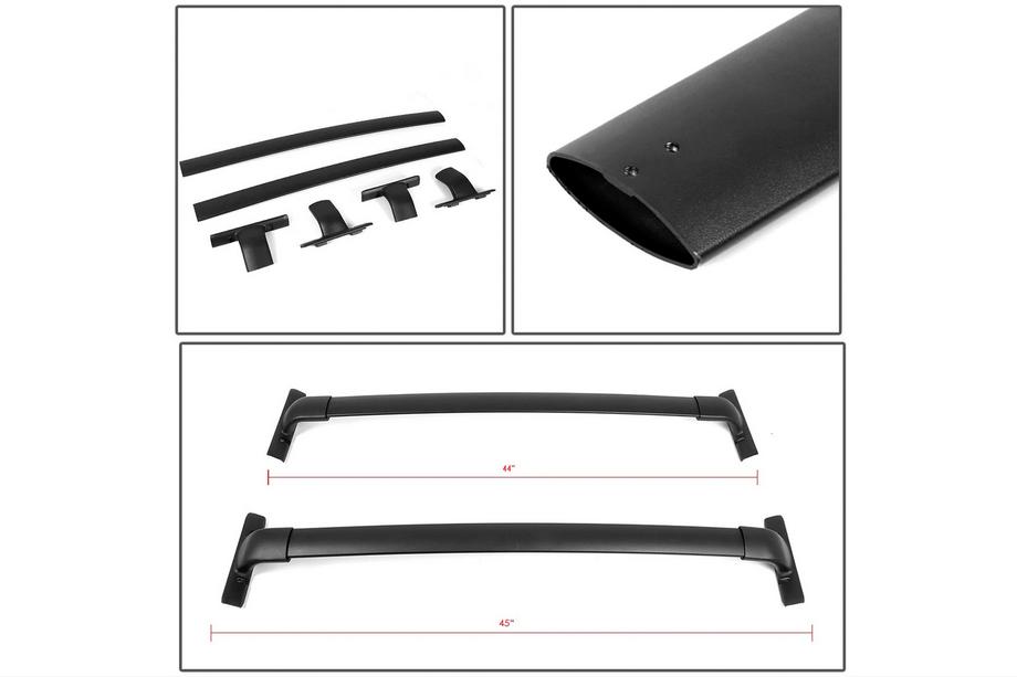 Nissan Murano 2014- Barres de toit (barres transversales) pour rails OEM (2014-2018, 2 pcs) Gris Photo 6