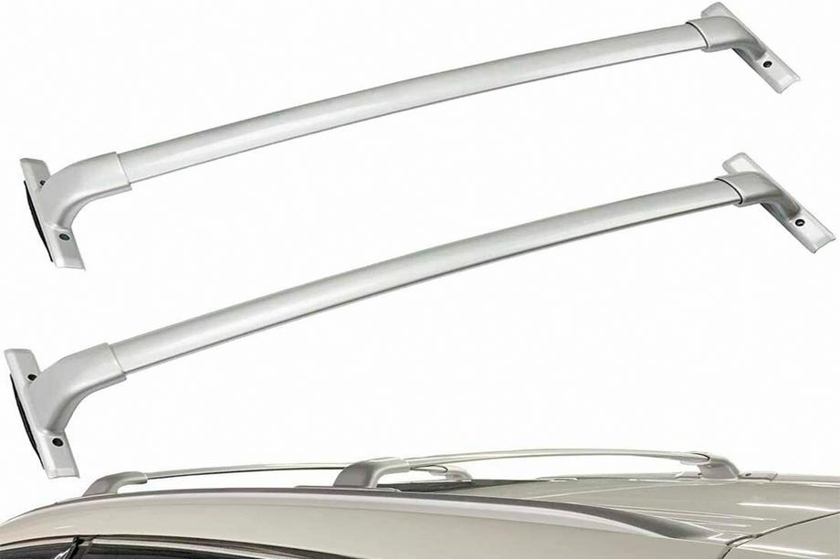 Nissan X-trail T32/Rogue 2014-2021 Barres de toit transversales pour rails de toit OEM (2 pcs) Gris Photo 3