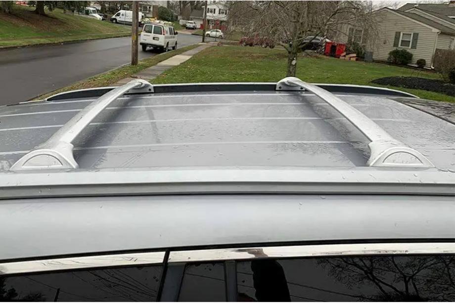 Acura MDX 2013-2020 Barres de toit transversales pour rails intégrés OEM (2 pièces) Chrome Photo 2