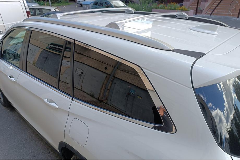 Acura MDX 2013-2020 Barres de toit transversales pour rails intégrés OEM (2 pièces) Chrome Photo 7