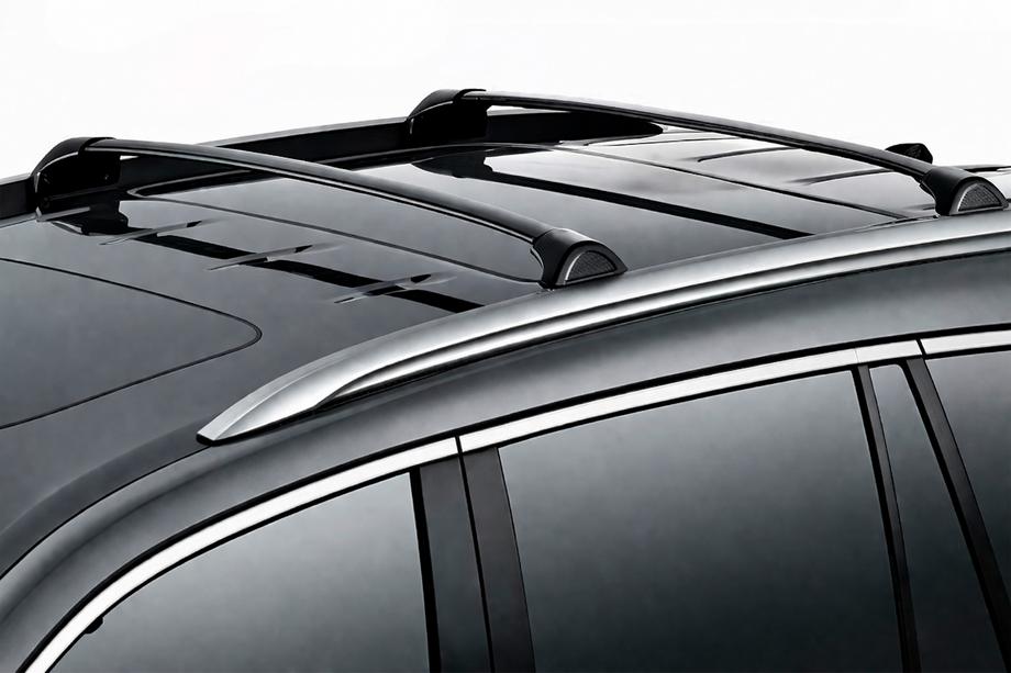 Acura MDX 2013-2020 Barres de toit transversales pour rails intégrés OEM (2 pièces) Noir Image