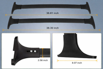 Ford Ecosport 2013-2022 Barres de toit transversales pour rails intégrés OEM (2 pièces) Gris photo 7