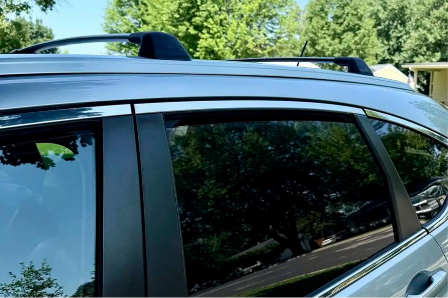 Honda CRV 2012-2016 Barres de toit transversales pour rails intégrés OEM (2 pièces) Noir Photo 6