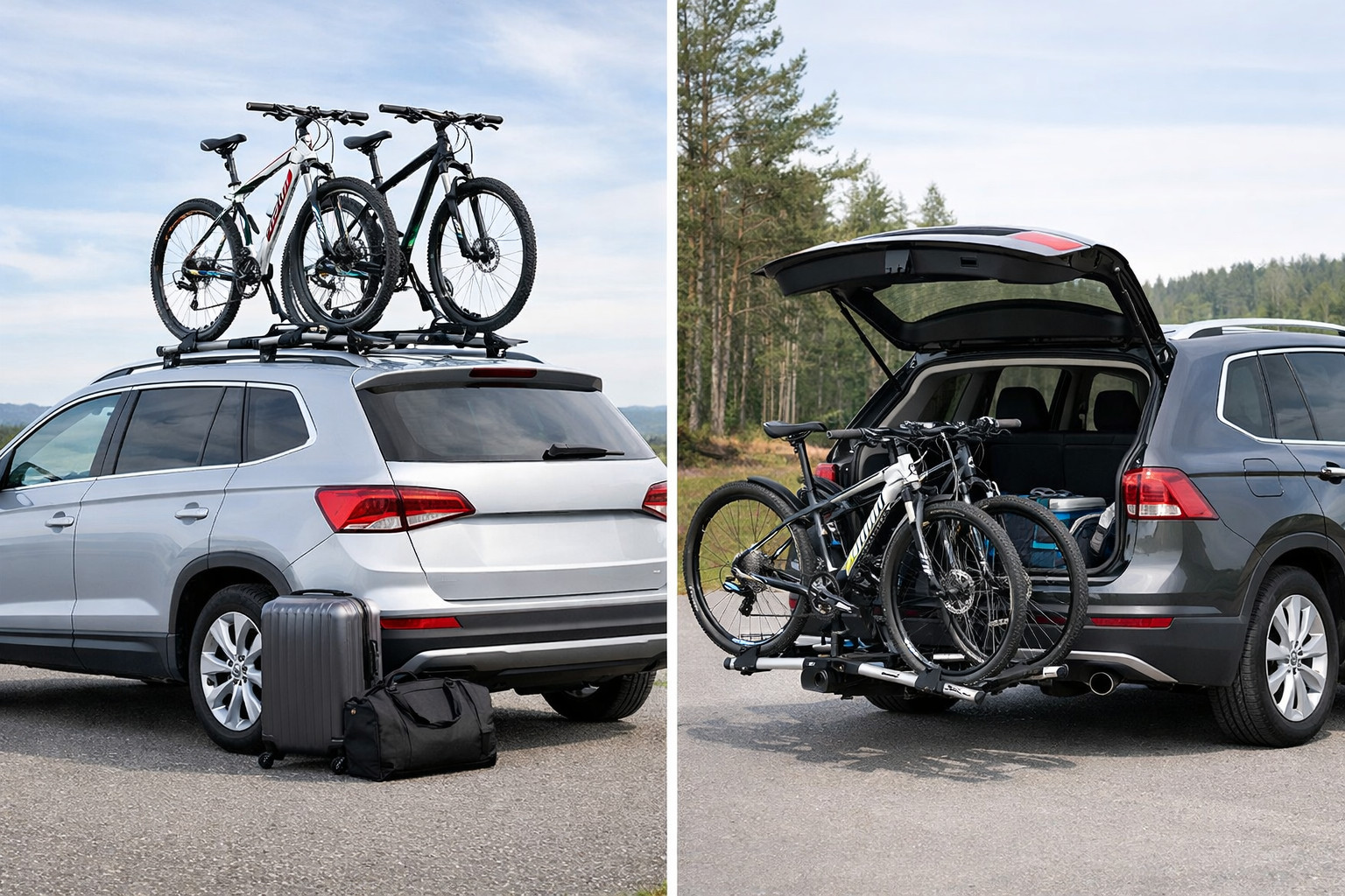 Porte-vélos sur le toit ou sur attelage : le plus pratique en voyage
