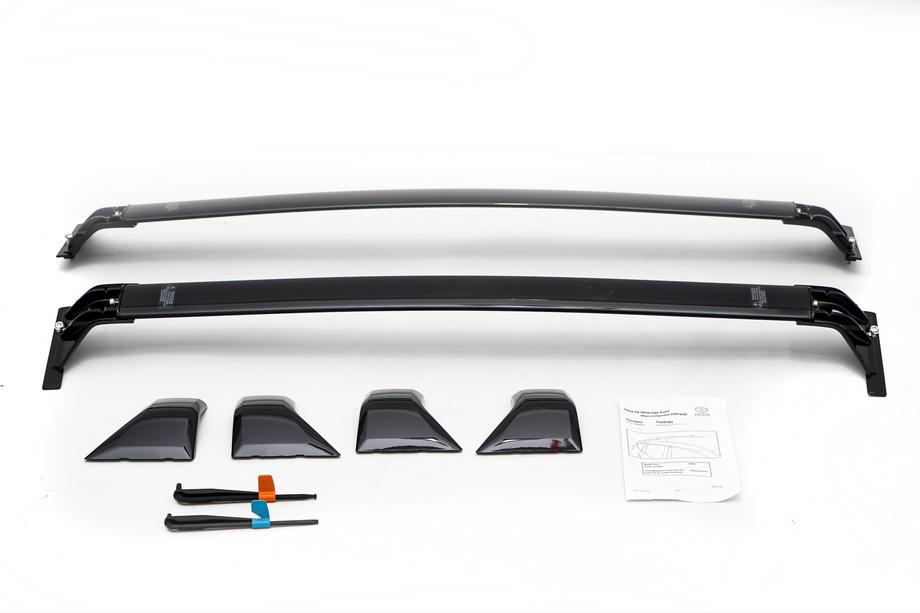 Lexus NX 2022- Barres de toit transversales pour rails intégrés OEM (2 pièces) Noir Photo 1