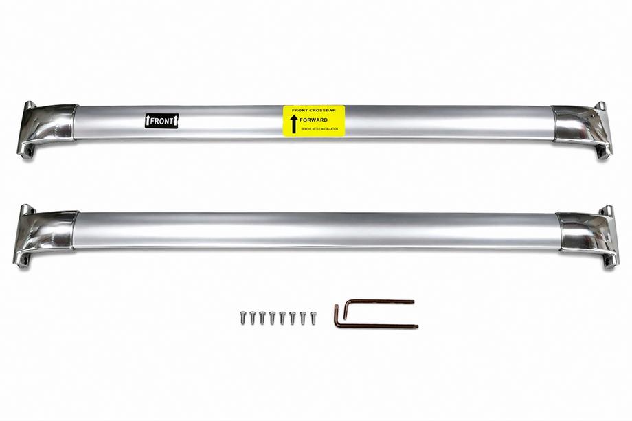 Lexus LX570/450d 2008-2022 Barres de toit transversales pour rails intégrés OEM (2 pièces) Chrome Photo 2