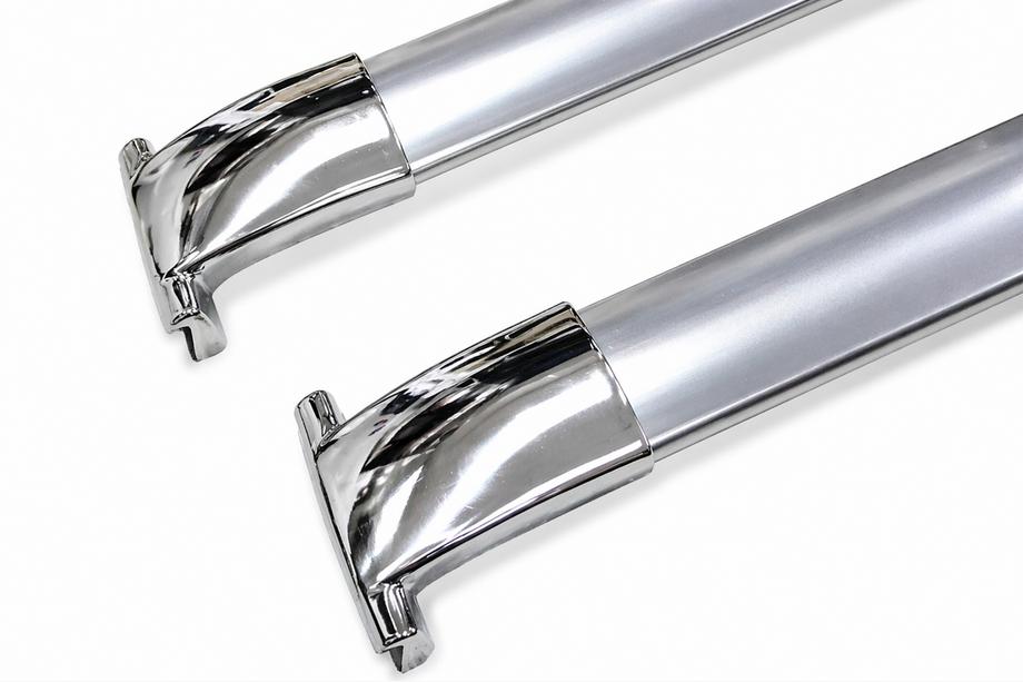 Lexus LX570/450d 2008-2022 Barres de toit transversales pour rails intégrés OEM (2 pièces) Chrome Photo 4