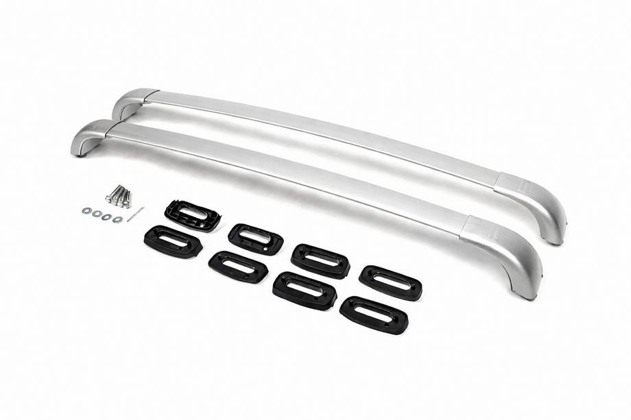 Toyota Highlander 2013-2019 Barres de toit transversales pour rails intégrés OEM (2 pièces) Gris Photo 4