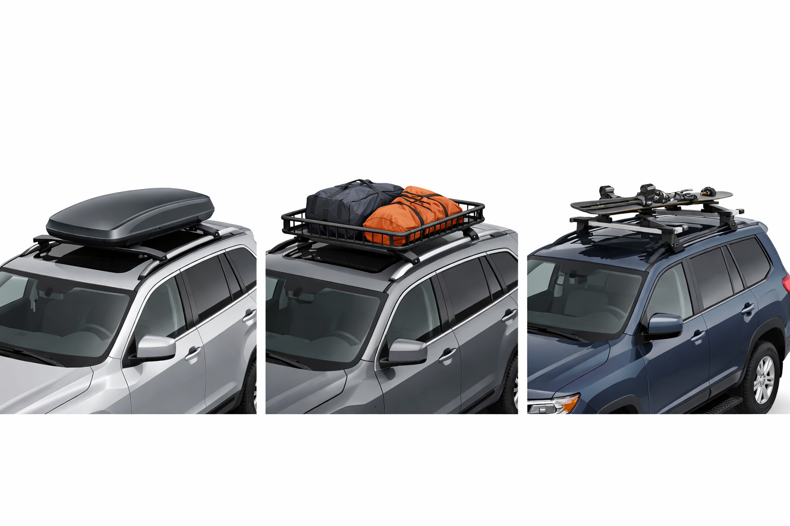 Choisir un porte-bagages de toit pour SUV: toit panoramique ou rails