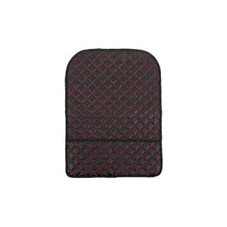Organiseur de dossier de siège en velours (1 pc, Noir avec couture rouge) photo 1