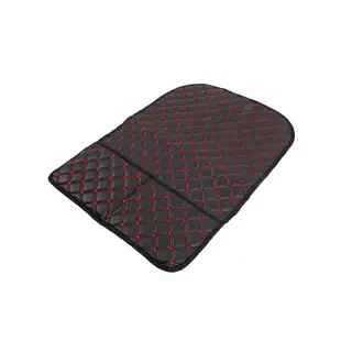 Organiseur de dossier de siège en velours (1 pc, Noir avec couture rouge) photo 2