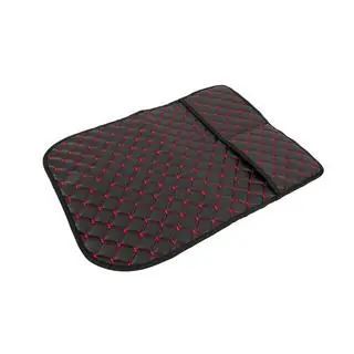 Organiseur de dossier de siège en velours (1 pc, Noir avec couture rouge) photo 3