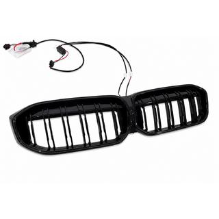 Grilles de calandre type M-Look LED (2022+, noir brillant) BMW 3 Series G20/G21 2018- photo 4